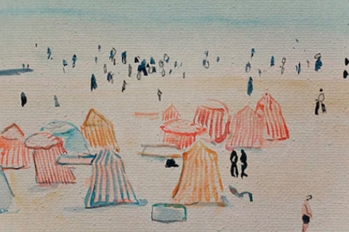 Canvas 60x40 Afdruk Strand