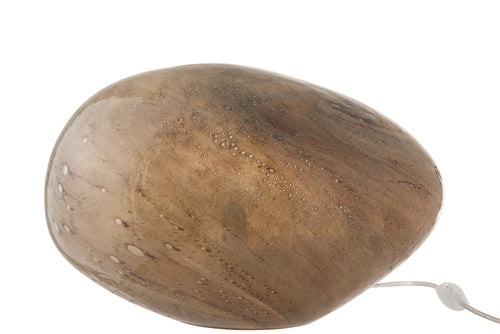 J-Line tafellamp Dany Ovaal - glas - bruin - vtwonen shop