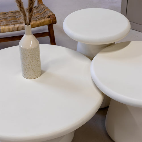 Giga Meubel Salontafel Romy - Rond - Beton/Betonlook - 70cm - vtwonen shop