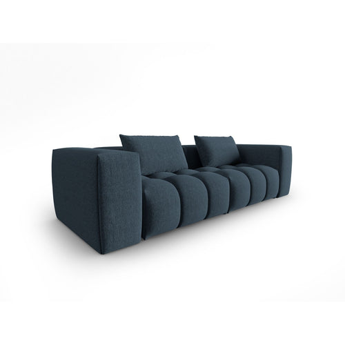 Cosmopolitan Design - Modulaire bank Verona 3-zits, structurele stof donkerblauw - 85x230x70cm