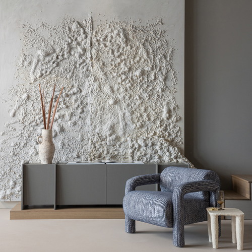 WOOOD decoratie kan Sive - Klei - Zand - 42x22x20