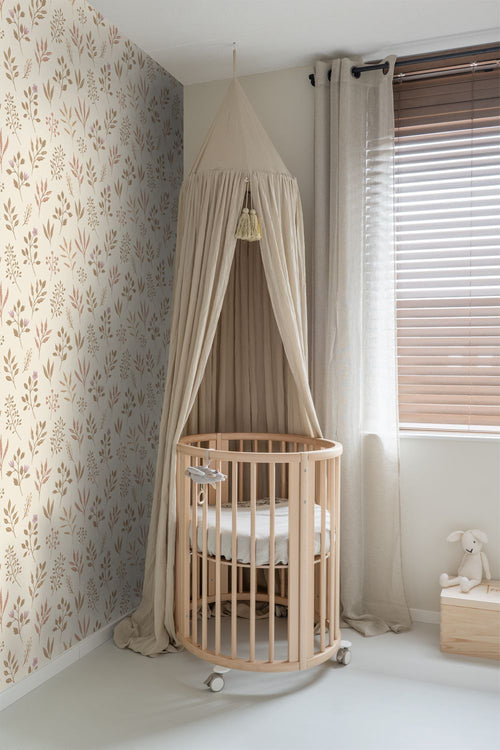 ESTAhome behang bloemmotief in Scandinavische stijl beige - 53 cm x 10.05 m - 139738