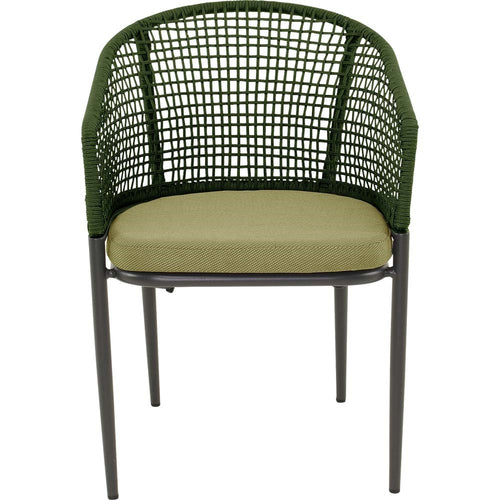 Lesli Living bistrostoel Kioto - groen - 56x62x77cm - set van 2