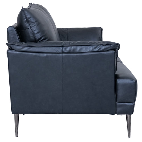 Furnhouse 3-zitsbank Soul - Zwart - Leer - 90x195x88