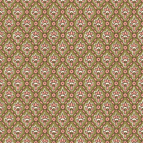 ESTAhome behang vintage bloemen groen - 50 x 900 cm - 131545 - vtwonen shop