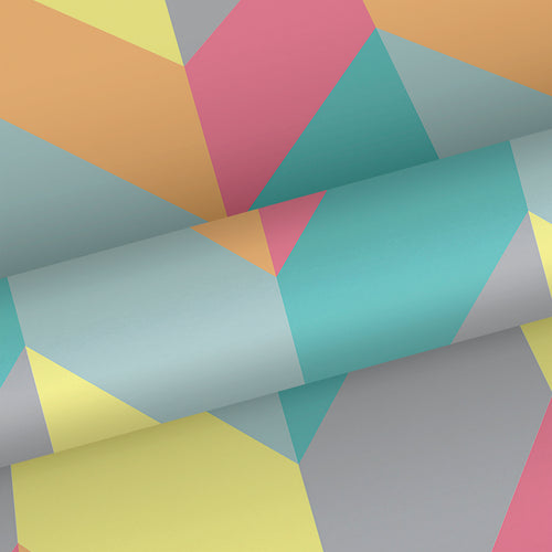 Walls4You behang visgraat-motief multicolor - 53 cm x 10 m - 640114 - vtwonen shop