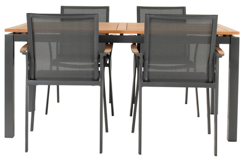 Hartman Tuinstoel Aruba - Antraciet Aluminium - Zithoogte 44cm - vtwonen shop