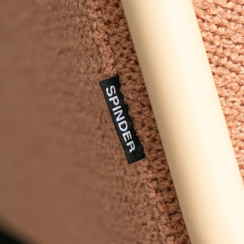 Spinder Design Retro Fauteuil - platgeweven stof - Peachy Rosé/Blush