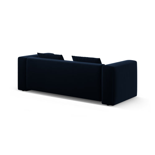 Cosmopolitan Design - Slaapbank met opbergdoos Verona 3-zits, flueel koningsblauw - 98x252x85cm