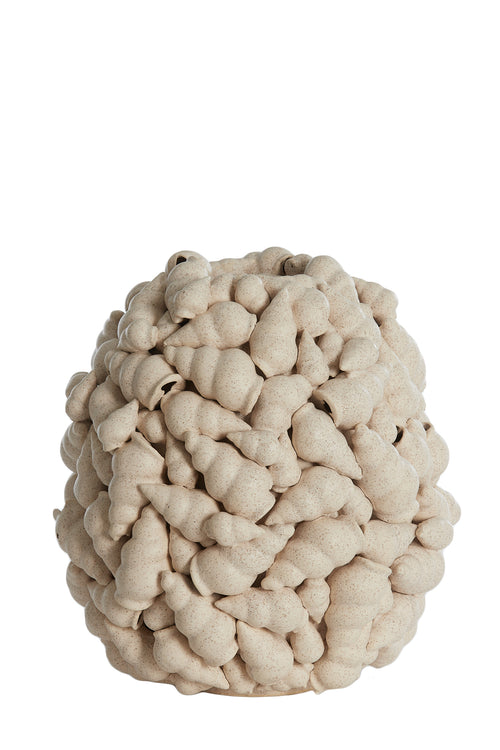 Light & Living vaas SHELL - Ø28x30cm - wit