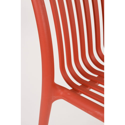 Housecraft Living Mante Tuinstoelen Kunststof Terra/ Rood - Set van 4 - vtwonen shop