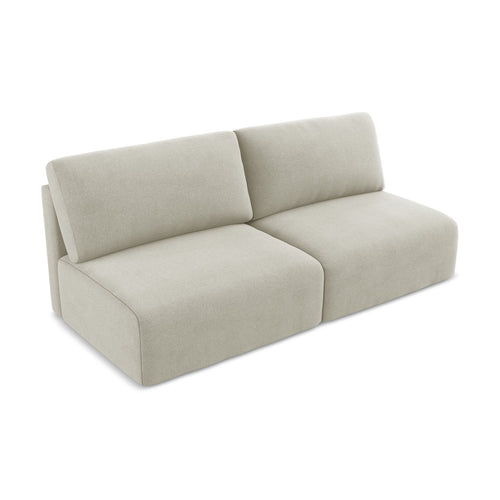 LaMiaSofa 3-zits slaapbank Ostia - textuurstof - lichtbeige - 216x102x79