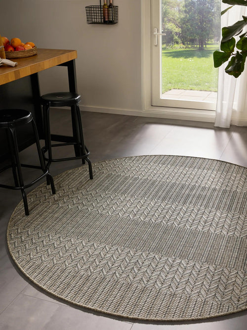 benuta binnen- en buitenkleed Naoto - beige - ø 160 cm