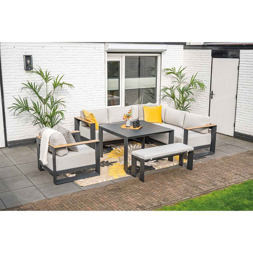 Garden Impressions loungebank Malakka - light teak look 3-delig - vtwonen shop