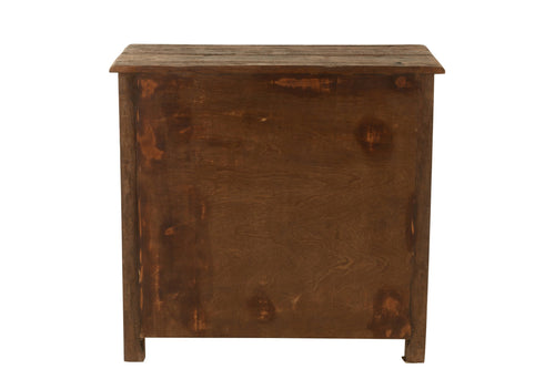J-Line kast Verouderd - hout - bruin