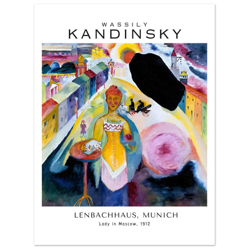 Artfulprints  Wassily Kandinsky - Lady in Moscow   poster 30x40 cm