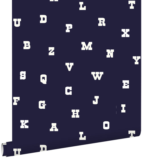 ESTAhome behang alfabet blauw - 53 cm x 10.05 m - 137327