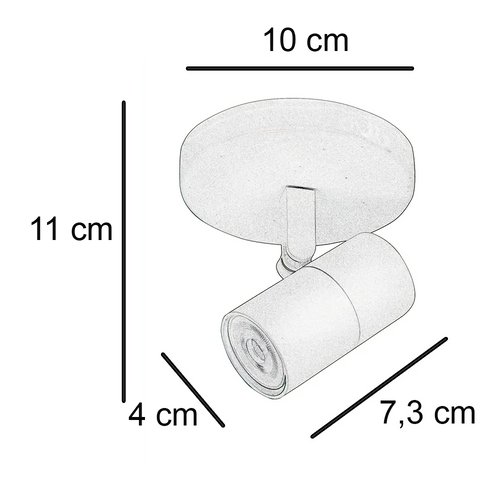 Highlight spot Picollo - 1 lichts - 10  x 11   cm - wit