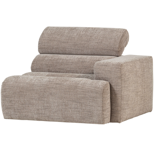 WOOOD 1-zits element bank arm rechts Novi - Polyester - Naturel Melange - 86x109x113