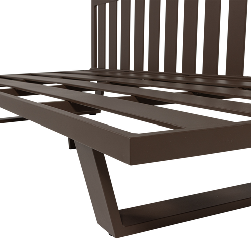 WOOOD 3-zits tuinbank Bear - Aluminium - Bruin - 80x210x87