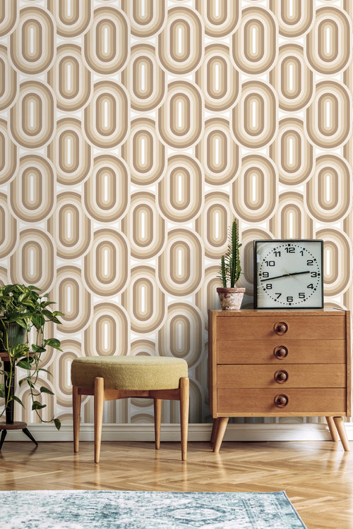 ESTAhome behang retro ornamenten beige en bruin - 50 x 900 cm - 130981 - vtwonen shop