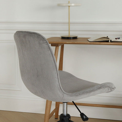 Nolon Nout-Fé Bureaustoel Ribstof Warm Grijs - Stof - Zwart Onderstel