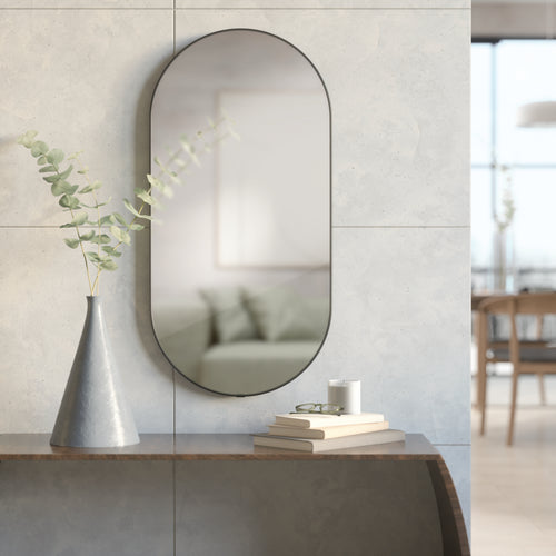 Umbra pilvormige spiegel Hubba- 45 x 91 x 4 cm - titanium