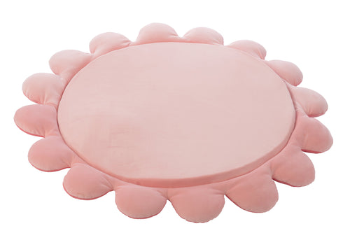 J-Line speelmat Bloem - polyester - roze