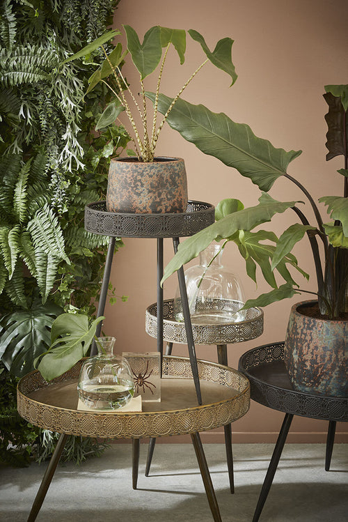 Mica Decorations Lagune Salontafel - H46 x Ø70 cm - Metaal - Brons - vtwonen shop