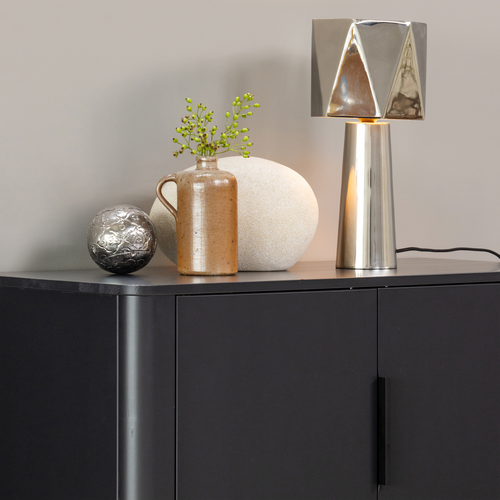 WOOOD tafellamp Rea - Metaal - Chrome - 38x16x16