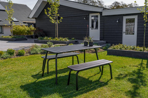 MaximaVida metalen tuinbank Max 120 cm zwart - zonder rugleuning - vtwonen shop