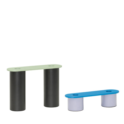 Hübsch kandelaar Modu - ijzer - 22x6xh16cm/22x6xh6cm