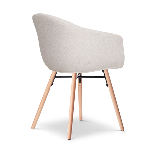 Nolon Nena-Otis Eetkamerstoelen Set van 2 - Beige - Houten Poten - vtwonen shop