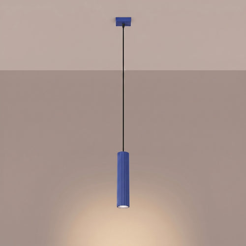 Sollux Lighting Hanglamp KARBON 1 ultramarijn - 8x8x118cm