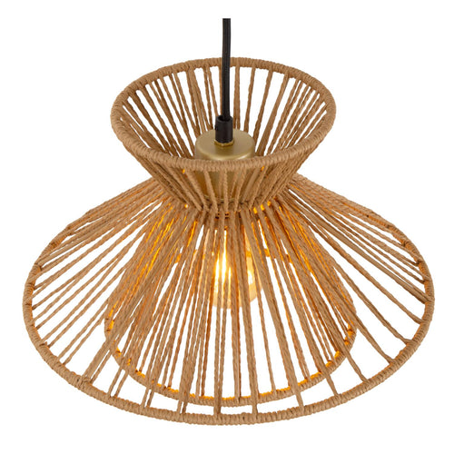 Lucide hanglamp TASMAN - 3xE27 - Naturel - vtwonen shop
