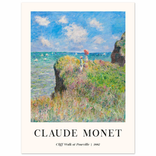 Artfulprints  Claude Monet - Cliff walk at Pourville   poster 30x40 cm - vtwonen shop