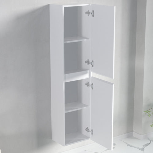 LOMAZOO badmeubelset Avalon - met hoge kast - glanzend wit - 60 cm