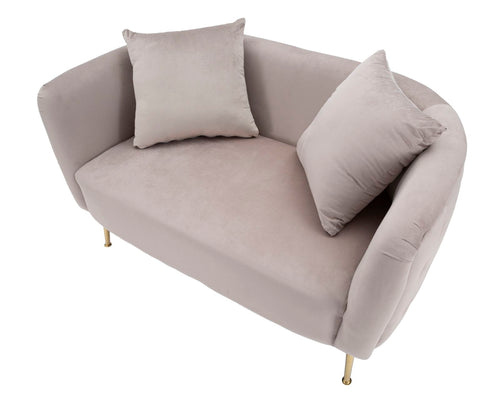 Mauro Ferretti loveseat - 127x74x71 cm - grijs/goud