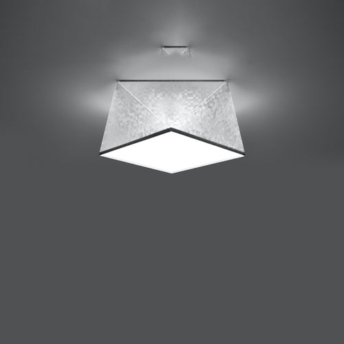 Sollux Lighting Plafondlamp HEXA 25 zilver - 25x25x15cm