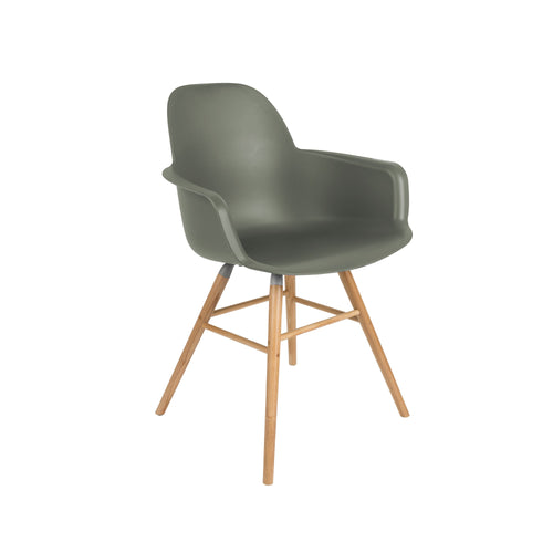 Zuiver Albert Kuip Eetkamerstoelen met armleuning Groen - Set van 2 - vtwonen shop