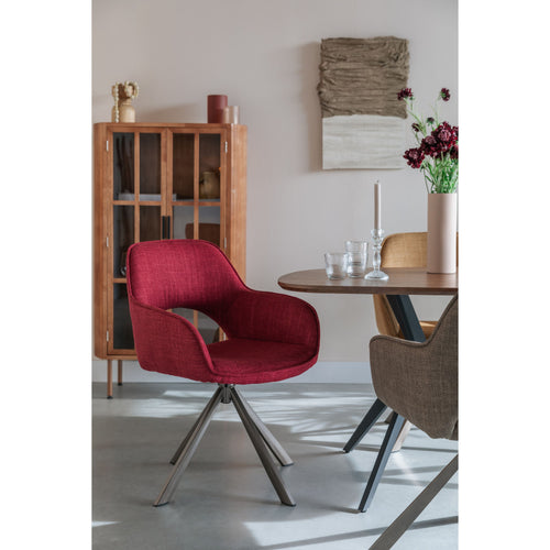 Housecraft Living Toye Eetkamerstoelen draaibaar Rood - Set van 2 - vtwonen shop