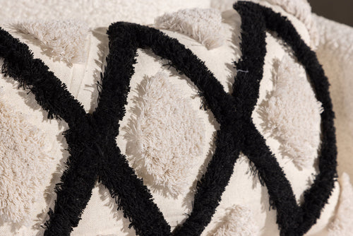 Rebellenclub Kussen Tavita - Zwart/wit - vtwonen shop