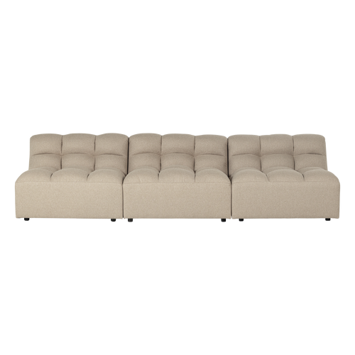 WOOOD 3-zits bank Pepper - Zand - 79x300x92