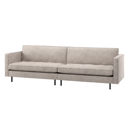 WOOOD classic 3-zits bank Rodeo - Ribstof - Ecru - 83x230x88