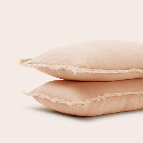 Madura Set van 2 kussenslopen Lou roze perzik 30x40 cm