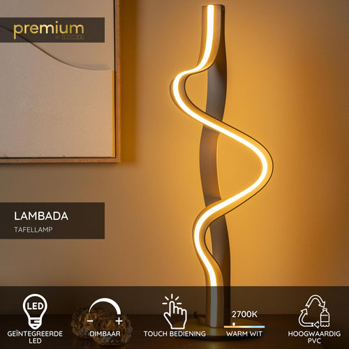 Lucide tafellamp LAMBADA - Geïntegreerde LED - Champagne kleur