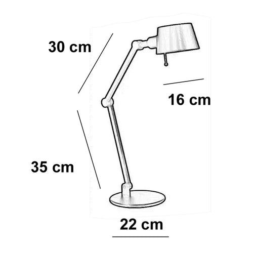 Freelight tafellamp Sovrano - 1 lichts - 30  x 70   cm - wit - vtwonen shop