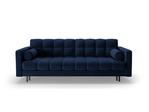 Cosmopolitan Design Slaapbank met opbergdoos Bali 3-zits, flueel koningsblauw - 84x222x105cm