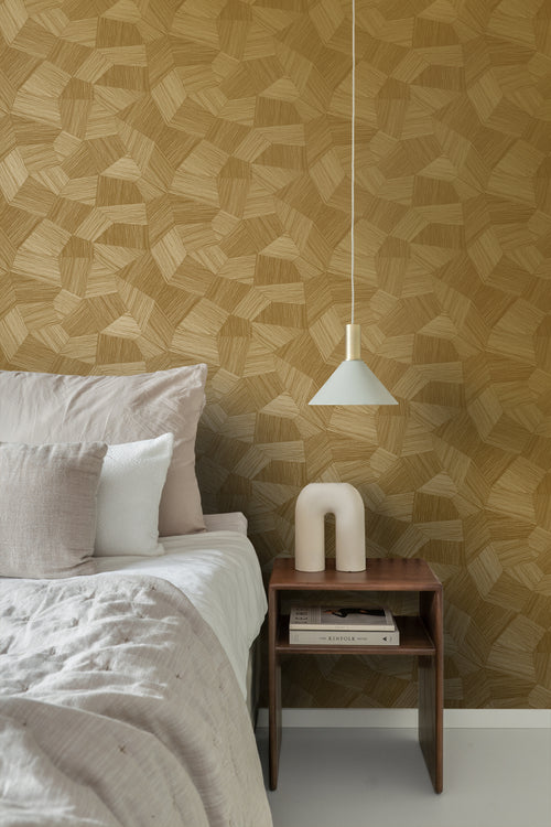 Origin Wallcoverings behang grafisch 3D motief warm goud - 53 cm x 10.05 m - 347953 - vtwonen shop