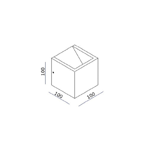 Artdelight Wandlamp Cube - Grafiet